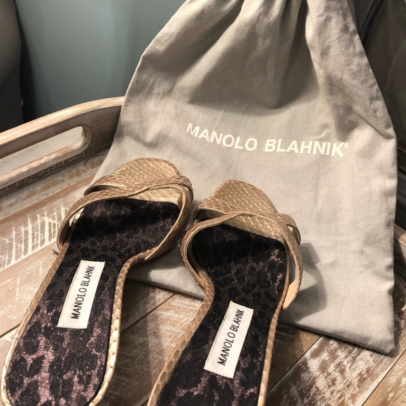 MANOLO  BLAHNIK  ...... slip on sandals - Picture 3 of 8